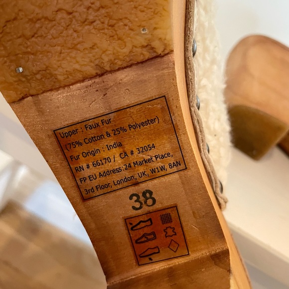 Free People Faix Fur Clogs - Picture 3 of 7